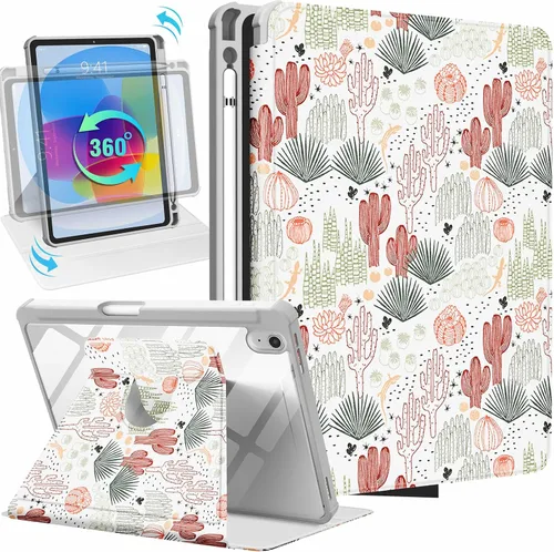 Vista 22 de Uppuppy Funda para iPad A16 – para Funda de iPad 10ª Generación 10.9 Pulgadas Linda Mujeres Niñas Femenina Bonita Kawaii Dibujos Animados Perro