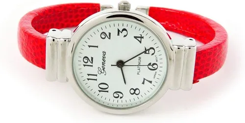 Vista 2 de Reloj de brazalete de pulsera de mujer de estilo serpiente de plata roja, Azul marino, dorado, Movimiento de cuarzo