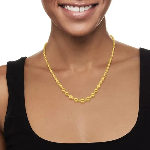 Vista 4 de Ross-Simons Collar italiano de oro amarillo de 18 quilates graduado, Oro, no conocido