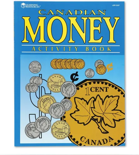 Vista 4 de Learning Resources Kit de dinero de aula canadiense, dinero falso para aprender, billetes de dólar, dinero de utilería, monedas de juego