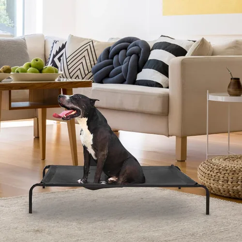 Vista 8 de Ipetboom Cama para mascotas de malla para gatos, hamaca transpirable para mascotas, hamaca elevada para perros, cubierta elevada para gatos