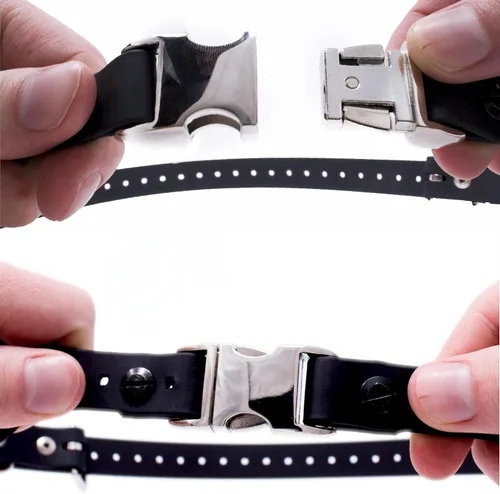Vista 4 de Collar para perro Educator con cierre rápido y correa elástica, Biothane, impermeable y resistente al olor, fácil de conectar y desconectar