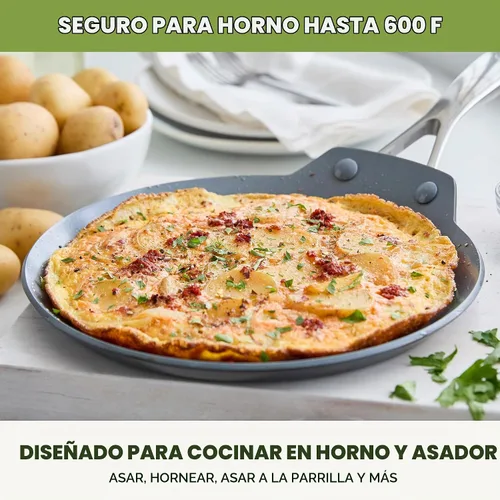 Vista 9 de GreenPan Valencia Pro 9.5" Ceramic Nonstick Crepe Pan, Hard Anodized