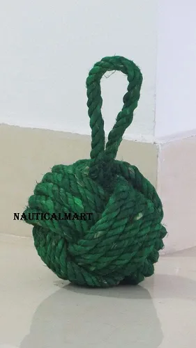 Vista 2 de NauticalMart Tope de puerta de cuerda de yute nudo