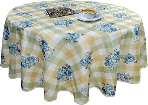 Vista 19 de Mantel cuadrado con estampado floral de 38 x 38 pulgadas, resistente a las manchas e impermeable, para cocina, comedor, interior y exterior