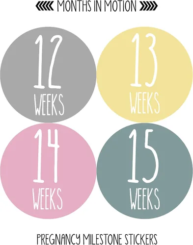 Vista 2 de Adhesivo semanal para el crecimiento del embarazo, de semana a semana, embarazada, esperando fotos, recuerdo de maternidad, panza de bebé