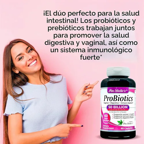 Vista 4 de FITO MEDIC'S Suplemento probiótico de laboratorio, 50 mil millones de UFC, mezcla de 16 cepas, suministro para 60 días