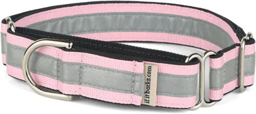 Vista 9 de If It Barks Collar Martingala reflectante de 1" para perros, ajustable, fabricado en Estados Unidos, pequeño, oro amarillo Amarillo Oro