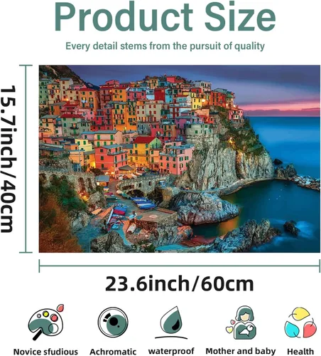 Vista 2 de Aestalrcus Pintura grande por números KI para adultos, kits de pintura acrílica para adultos, lienzo, 16 x 24 pulgadas, pintura de gran tamaño por