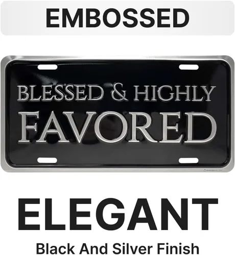 Vista 5 de Placa de matrícula religiosa Placa de matrícula universal para automóvil - Etiqueta para auto a prueba de óxido, resistente a la intemperie