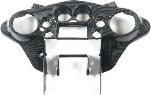 Vista 10 de Carenado interior con doble DIN GPS estéreo para Harley-Davidson Touring FLH 1996-2013-Efecto fibra de carbono Efecto de fibra de carbono.