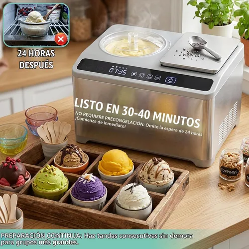 Vista 6 de VNN Máquina de helado suave y duro de 2.1 cuartos de galón con báscula