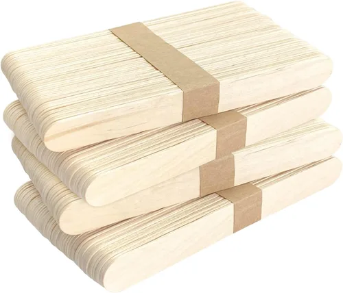 Vista 3 de KTOJOY 200 palitos de madera jumbo para manualidades, palitos de madera de 6 pulgadas de largo x 3/4 pulgadas de ancho