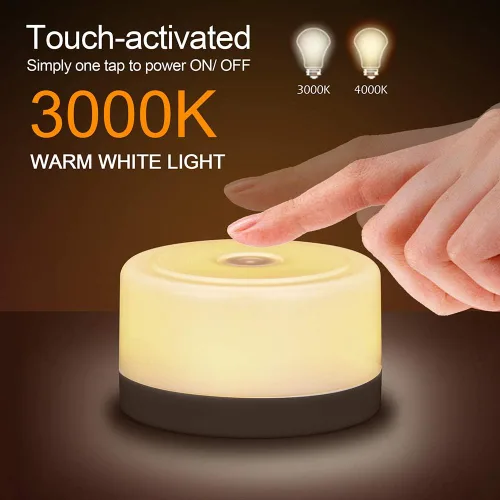 Vista 2 de S SELDORAUK Luz nocturna para bebé, lámpara de noche táctil LED portátil para niños y adultos, luz de grifo regulable, lactancia materna, ayuda