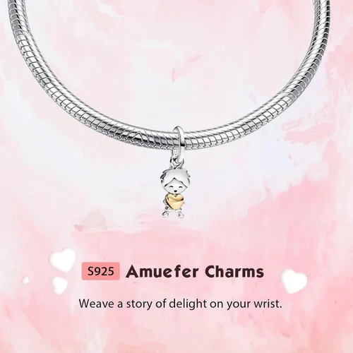 Vista 70 de Amufer S925 Charms for Women, compatible with Pandora Bracelets and Necklaces, Jewelry Gift