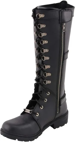 Vista 8 de Milwaukee Leather MBL9380 - Botas de cuero negras 'Jane' de 15 pulgadas para mujer