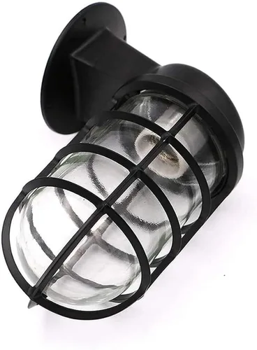 Vista 6 de Creative Wrought Iron Glass Wall Lamp - Retro Industrial Style Wall Sconce for Bar or Bedroom, E27 Bulb, Available in Brown and Black