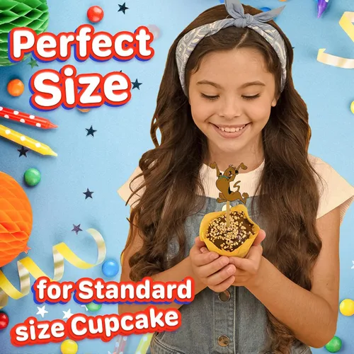Vista 3 de 24 adornos misteriosos para cupcakes para perros – Selecciones fuertes para decoración de cumpleaños de niños
