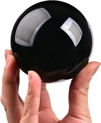 Vista 61 de JIC Gem Piedra Natural de Jaspe Africano Cristal de Curación Esfera Adivinación Bola de Piedra Preciosa, Feng Shui Reiki Aura Decoración