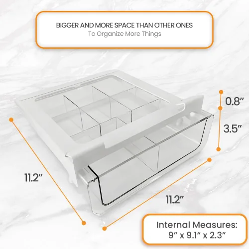 Vista 2 de Cajón extraíble debajo del estante para armarios de cocina, organizador de utensilios de cocina fácil de instalar, convierte tu estante de despensa