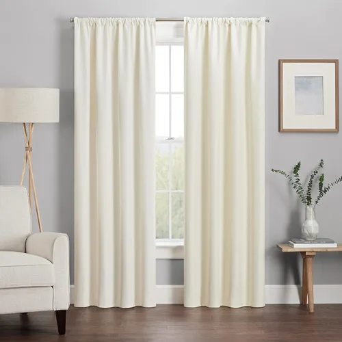 Vista 40 de ECLIPSE Kendall - Cortina térmica opaca moderna con bolsillo para cortinero, para dormitorio o sala de estar (1 panel), 42 x 54 pulgadas, alcachofa