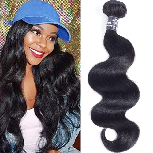 Vista 26 de Amella 3 paquetes de 3 mechones de cabello virgen brasileño ondulado (8, 10, 12 pulgadas), negro natural) 8A, 100% sin procesar, cabello humano