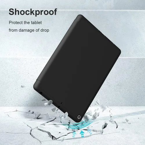 Vista 4 de Funda para iPad Air 3 / Pro de 10.5 pulgadas, ligera, delgada y suave TPU con soporte de triple pliegue, función de reposo/encendido automático