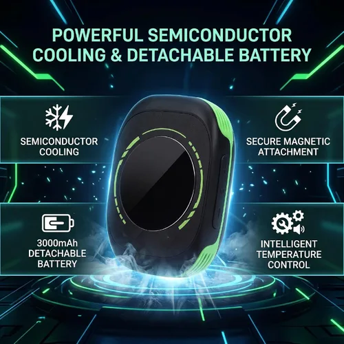 Vista 2 de Refrigerador de teléfono, chip semiconductor, magnético, 3000mAh