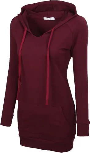 Vista 3 de BEPEI Sudadera de manga larga con capucha para mujer con bolsillos