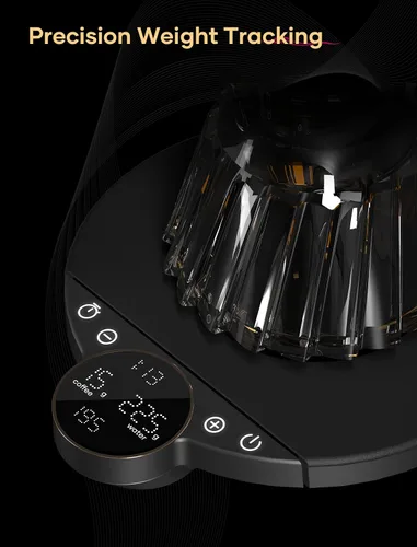 Vista 5 de Cocinare Balanza digital de café, control de precisión con tres modos: asistencia de preparación, pesaje, competencia, báscula digital de cocina