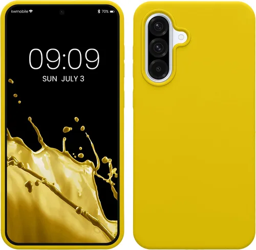 Vista 52 de kwmobile Funda Compatible con Samsung Galaxy A14 5G - Funda de teléfono de TPU y silicona con acabado suave - Verde Lima