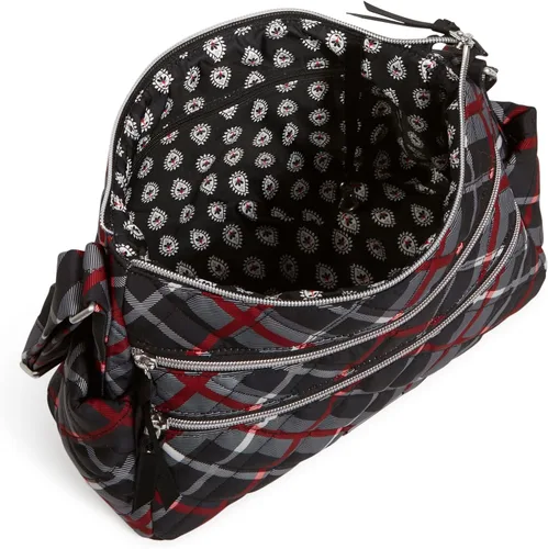 Vista 3 de Vera Bradley Bolso tipo cartera de sarga con triple cremallera para mujer