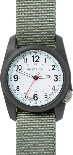 Vista 2 de BERTUCCI Reloj Field - DX3 Field - Esfera blancacaja verde olivacorrea de nailon Defender Drab 11019