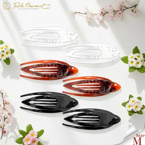 Vista 4 de RC ROCHE - 6 pinzas para el cabello de garra plana para mujer