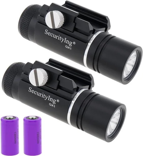 Vista 10 de Mini luz de rifle de 320 lm, montaje Picatinny/Mlok, 1 unidad Includes Battery, Compact Design Fits 1913 Standard Guide Rail . Durable Aluminum