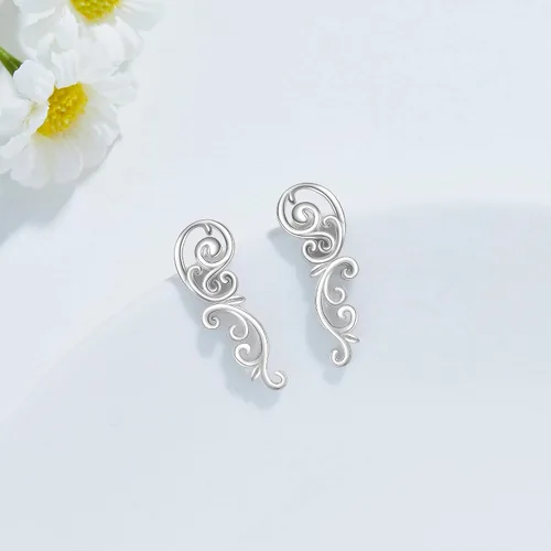 Vista 5 de Ear Climbers Earrings for Women Sterling Silver Vintage Ear Crawler Earrings Jewelry Gifts for Women Girls