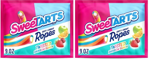 Vista 13 de SweeTARTS Soft & Chewy Ropes Candy, sabor a fresa picante, bolsa de 9 onzas