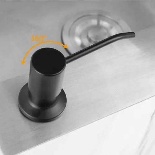 Vista 4 de Dispensador de jabón para fregadero de cocina, dispensador de jabón de fregadero integrado dispensador de loción con botella de 17 onzas