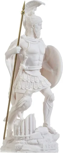 Vista 8 de BEAUTIFUL GREEK STATUES Ares Mars God of War Zeus Son Estatua romana de Alabastro 9.84