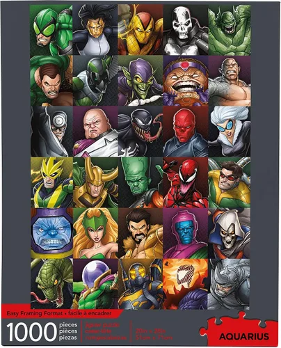 Vista 8 de AQUARIUS Marvel Puzzle Superheroes (rompecabezas de 1000 piezas) – Mercancía y coleccionables con licencia oficial de Marvel, sin deslumbramiento