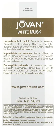 Vista 3 de Jovan White Musk de Jovan para mujer. Espray de colonia de 3.25 onzas.