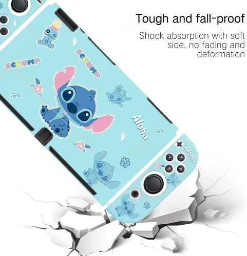 Vista 3 de PERFECTSIGHT Funda protectora compatible con Nintendo Switch OLED Funda delgada antiarañazos a prueba de golpes para NS Switch y Joy-Con, bonita