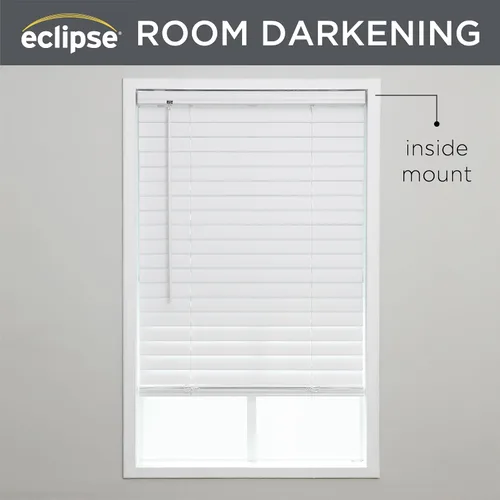 Vista 2 de Eclipse Persianas de Vinilo Premium de 2 Pulgadas para Filtrado de Luz y Privacidad, Persianas Duraderas para Oscurecer Habitaciones para el Hogar u
