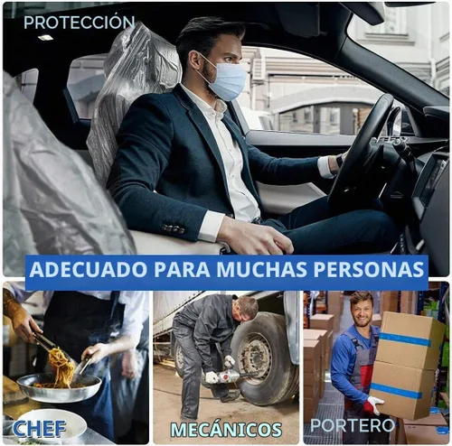 Vista 5 de 100 fundas de asiento desechables, fundas universales de plástico desechables para asientos de avión, sillas de salón, asientos de restaurante