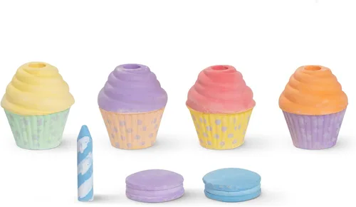 Vista 9 de Melissa & Doug Juego de tiza para helados y pasteles para niños, tiza de banqueta para niños de 3 años en adelante