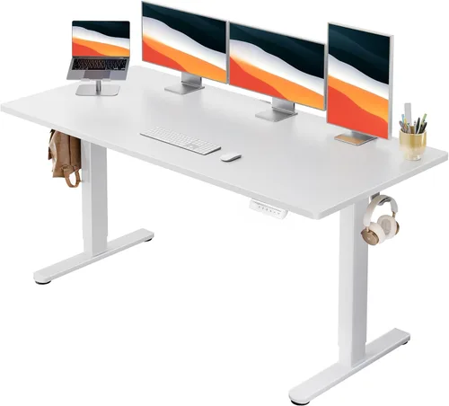 Vista 19 de HUANUO Escritorio Eléctrico de Pie, Superficie de Escritorio de Una Sola Pieza de 40" x 24", Escritorio de Computadora de Altura Ajustable, 4 Negro