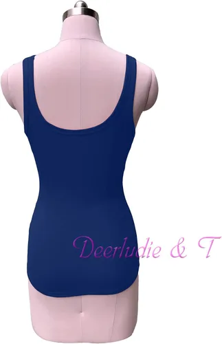 Vista 3 de Deerludie & T Camiseta sin mangas acanalada con cuello redondo para mujer, corte bajo, color liso, sexy, de verano, camisetas Henley
