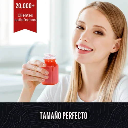 Vista 4 de Norcalway 10 botellas de plástico de 2 onzas con tapas – Ginger Shot – Apto para congelador, a prueba de fugas, sin BPA, botellas de viaje pequeñas