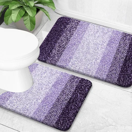 Vista 94 de OLANLY - Juego de tapetes para baño de 2 piezas, de microfibra, suaves y absorbentes, antideslizantes, lavables a máquina y para secadora, felpudos