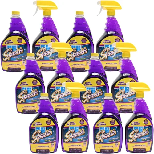 Vista 11 de Sparkle Botella de spray limpiador de vidrio, paquete de 2, fórmula original sin amoníaco, limpiador de vidrio resistente, sin hojas
